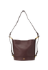 Jamie Bucket Bag, &pound;350, Handbags, Burgundy, Leather, Front view